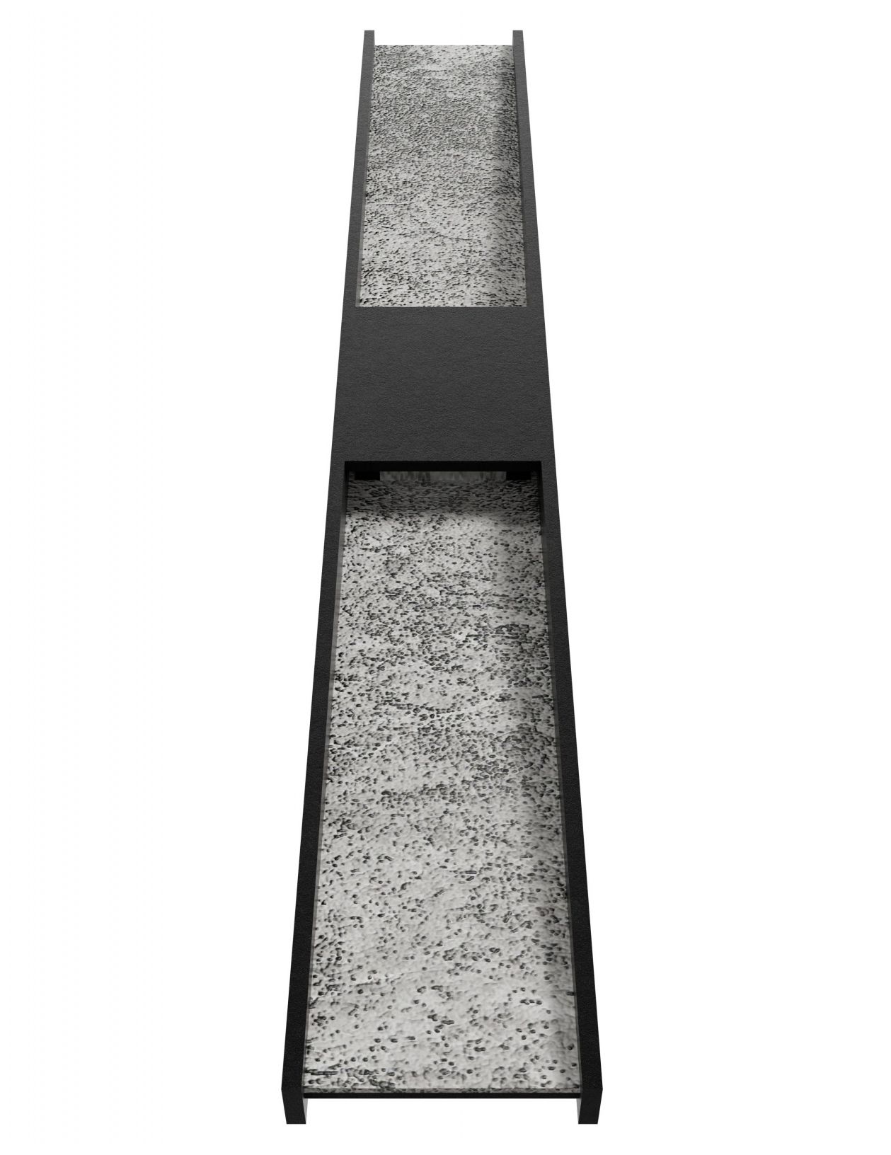 Image 3 Outdoor 36"H Rectangular Panel LED Wall Sconce in Black Natural Stone more views