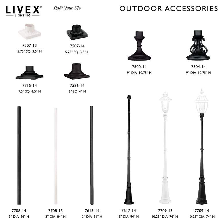 Image 2 Outdoor Accessories Textured White Lamp Post more views
