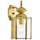 Outdoor Basics 13-in H Polished Brass Medium Base (E-26) Outdoor Wall Light