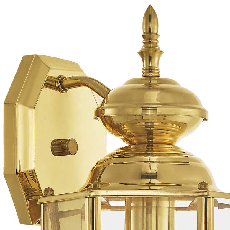 Image 4 Outdoor Basics 13-in H Polished Brass Medium Base (E-26) Outdoor Wall Light more views