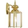 Outdoor Basics 13-in H Polished Brass Medium Base (E-26) Outdoor Wall Light in scene