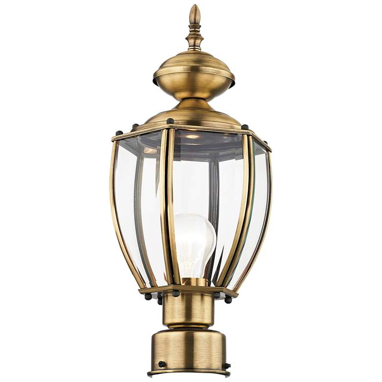 Image 3 Outdoor Basics 16 1/2 inch High Antique Brass Outdoor Post Mount Light more views
