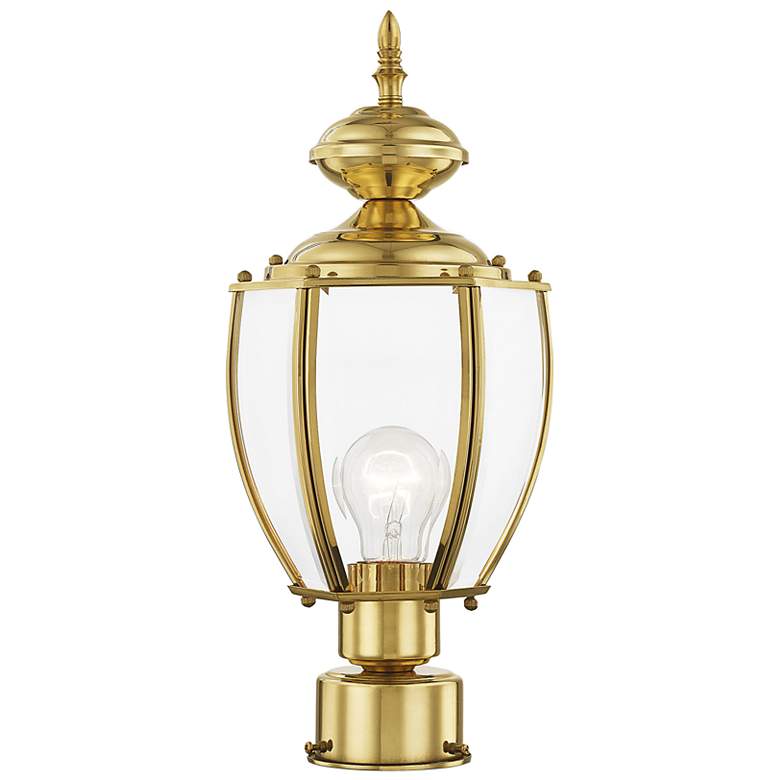 Image 3 Outdoor Basics 16 1/2"H Polished Brass Outdoor Post Light