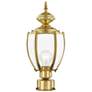 Outdoor Basics 16 1/2"H Polished Brass Outdoor Post Light in scene