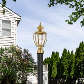Outdoor Basics 16 1/2"H Polished Brass Outdoor Post Light Outdoor Basics 16 1/2"H Polished Brass Outdoor Post Light
