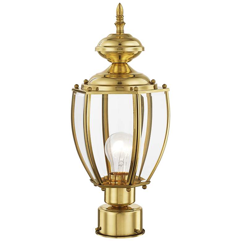 Image 5 Outdoor Basics 16 1/2"H Polished Brass Outdoor Post Light more views