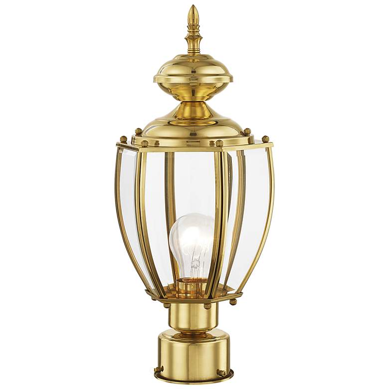 Image 5 Outdoor Basics 16 1/2"H Polished Brass Outdoor Post Light more views