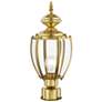 Outdoor Basics 16 1/2"H Polished Brass Outdoor Post Light in scene