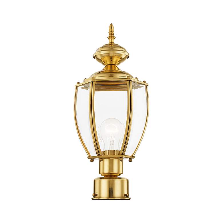 Image 7 Outdoor Basics 16 1/2"H Polished Brass Outdoor Post Light more views