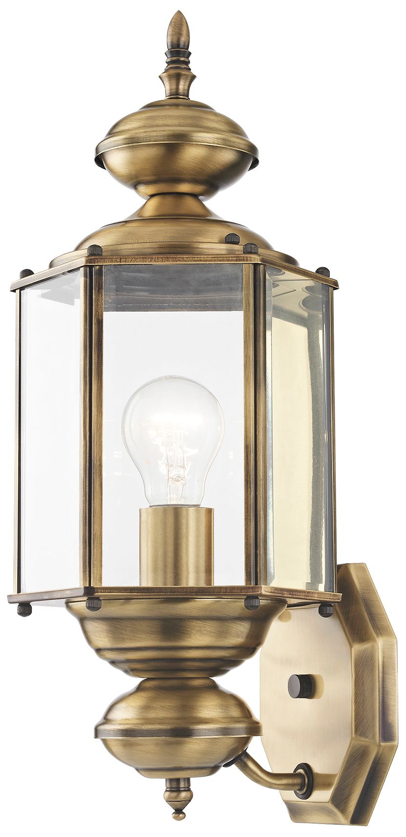 Outdoor Basics 17" High Antique Brass Outdoor Wall Light 80G70