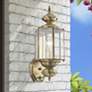 Outdoor Basics 17" High Antique Brass Outdoor Wall Light