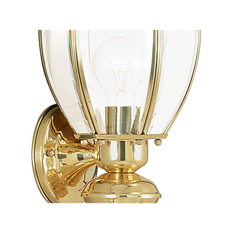 Image 3 Outdoor Basics 25 1/4"H Polished Brass Lantern Wall Light more views