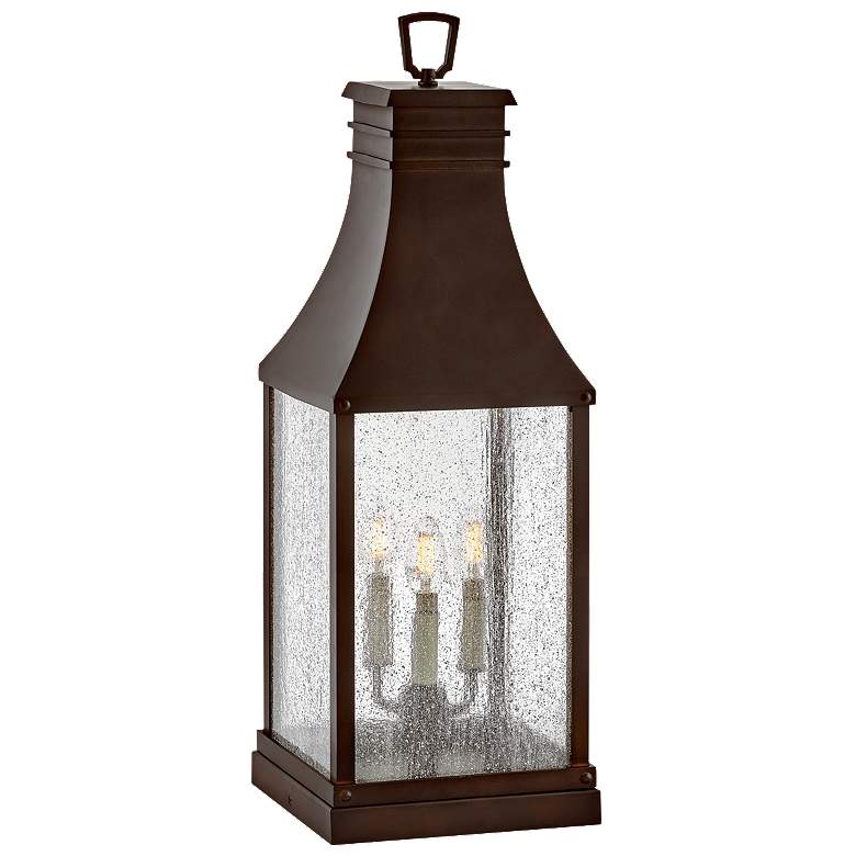 Image 1 Outdoor Beacon Hill-Large Pier Mount Lantern 12V-Blackened Copper