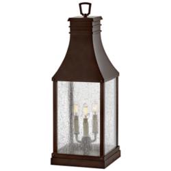 Outdoor Beacon Hill-Large Pier Mount Lantern 12V-Blackened Copper