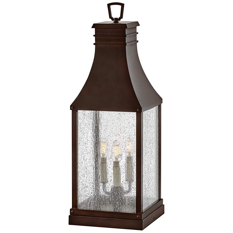 Image 2 Outdoor Beacon Hill-Large Pier Mount Lantern 12V-Blackened Copper more views