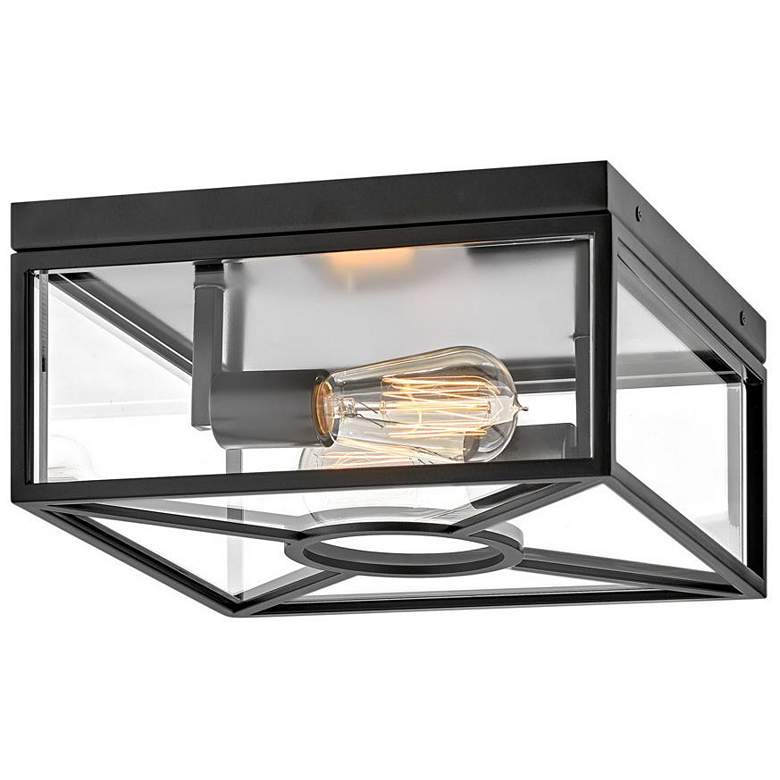 Image 1 Outdoor Brixton-Medium Flush Mount-Black
