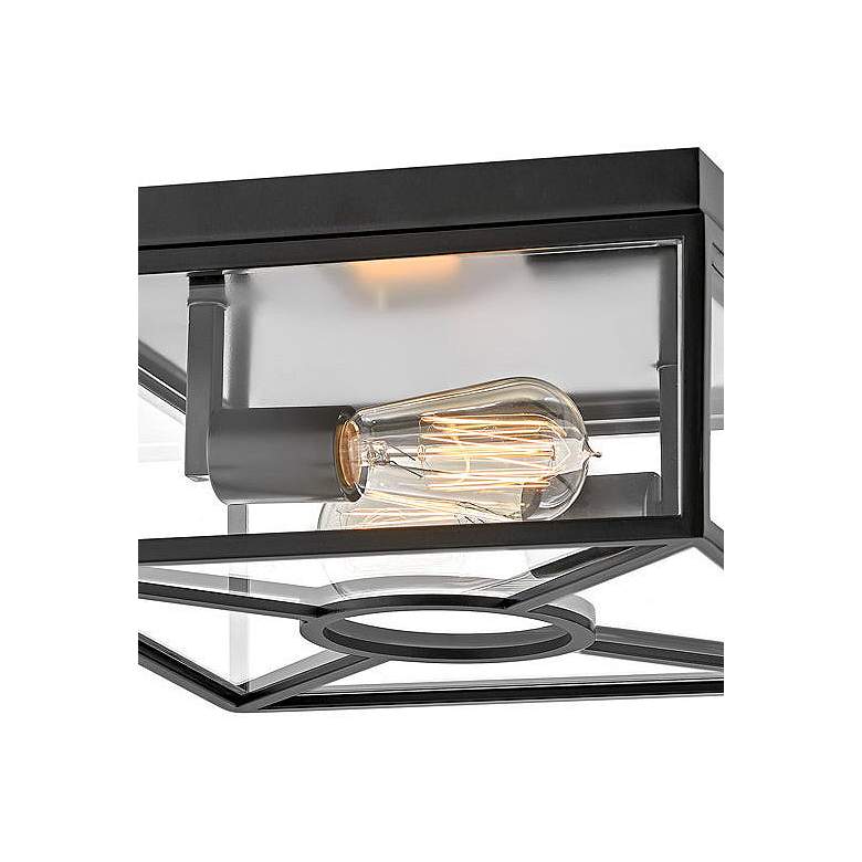 Image 2 Outdoor Brixton-Medium Flush Mount-Black more views