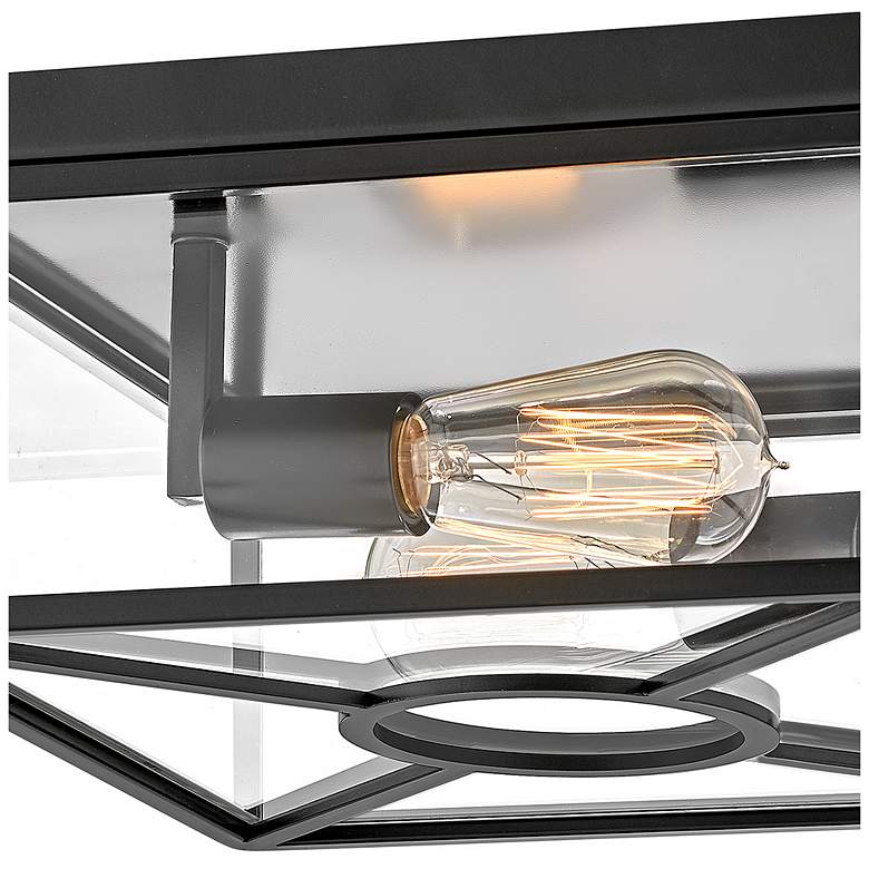 Image 3 Outdoor Brixton-Medium Flush Mount-Black more views