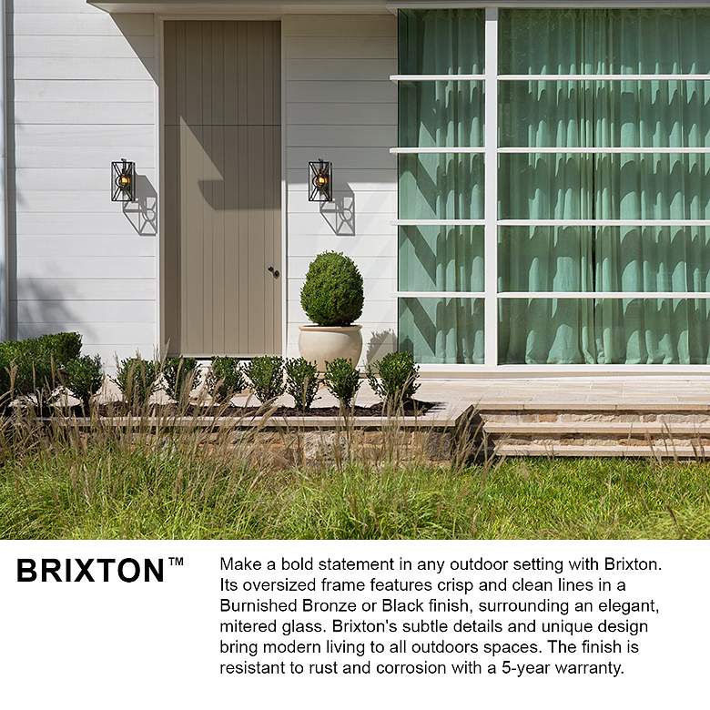 Image 5 Outdoor Brixton-Medium Flush Mount-Black more views