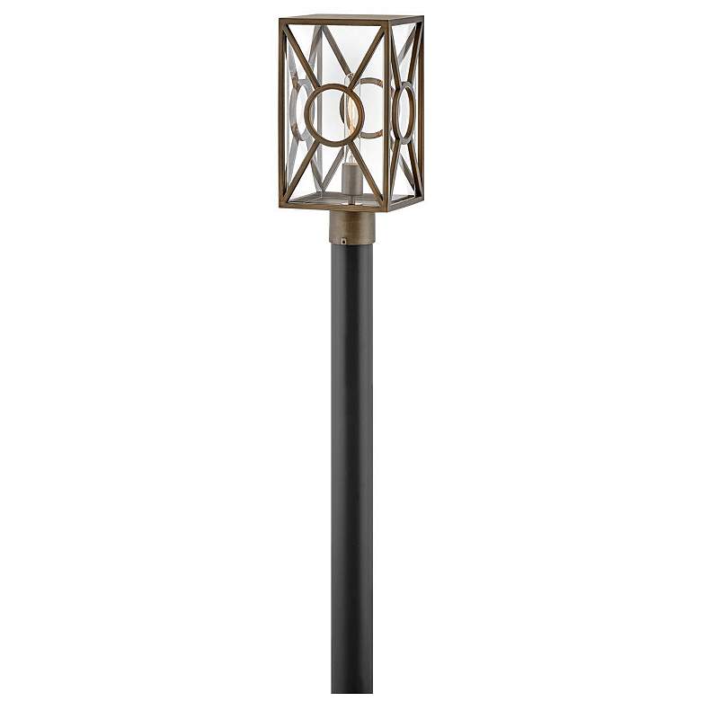 Image 1 Outdoor Brixton-Medium Post Top Or Pier Mount Lantern-Burnished Bronze