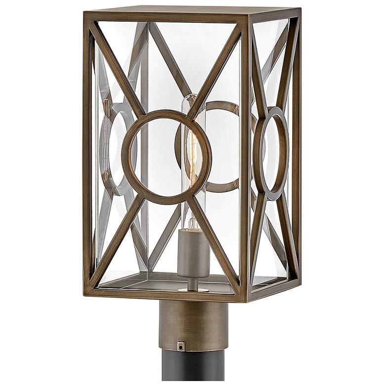 Image 3 Outdoor Brixton-Medium Post Top Or Pier Mount Lantern-Burnished Bronze more views