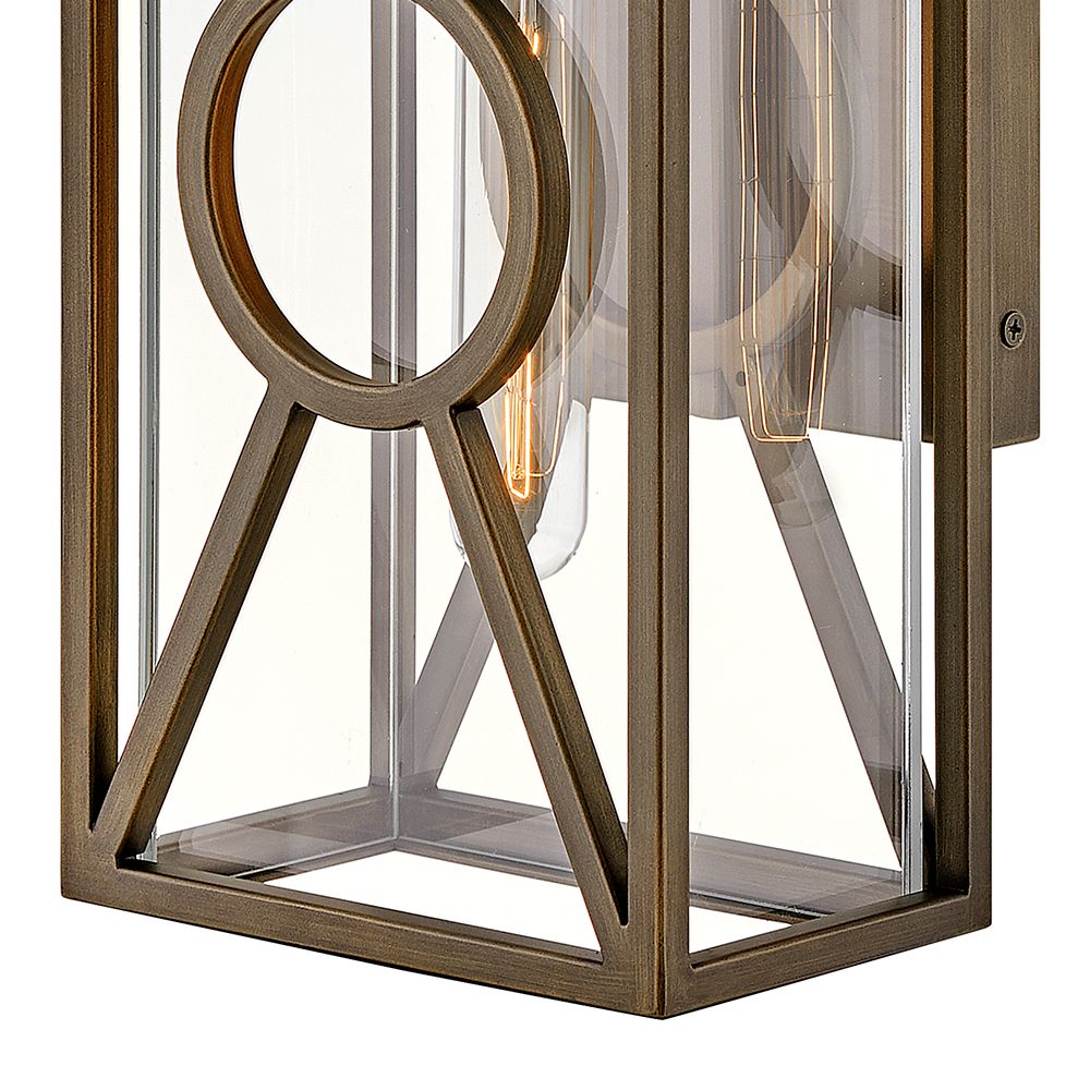 Outdoor Brixton-Small Wall Mount Lantern-Burnished Bronze