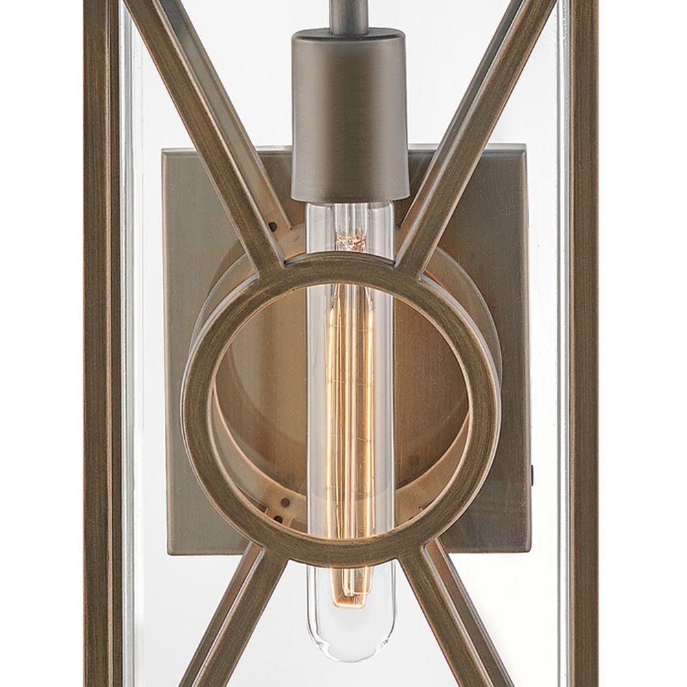 Outdoor Brixton-Small Wall Mount Lantern-Burnished Bronze