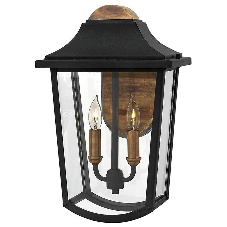 Image 1 Outdoor Burton-Medium Wall Mount Lantern-Black