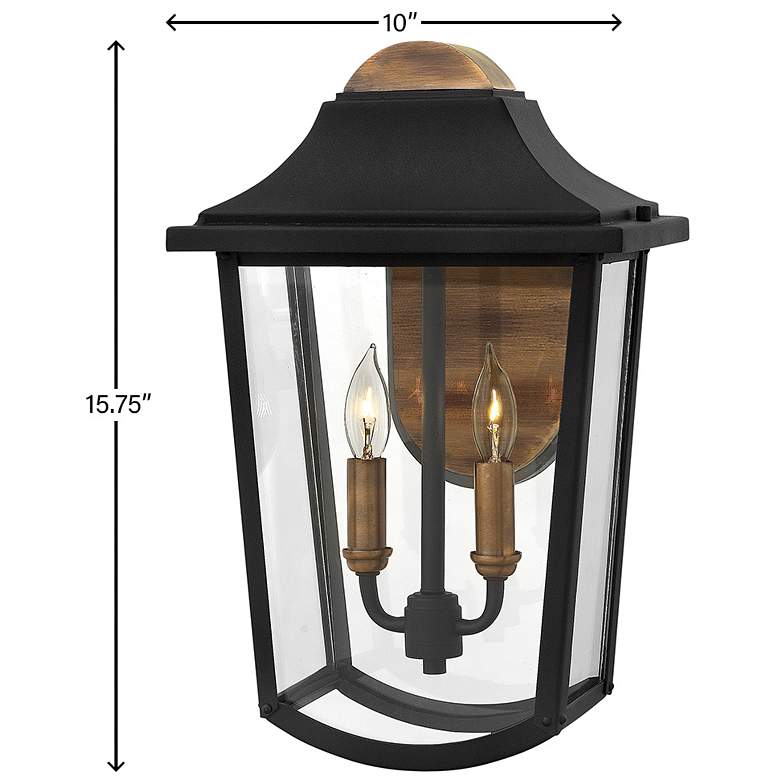 Image 7 Outdoor Burton-Medium Wall Mount Lantern-Black more views