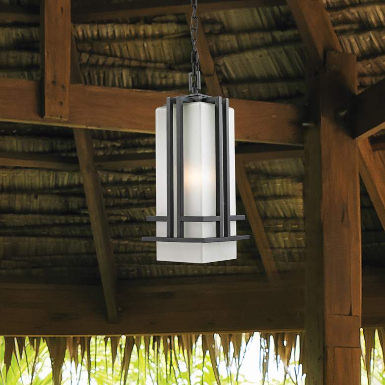Image 1 Outdoor Chain Light in Black finish