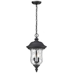 Outdoor Chain Light in Black finish