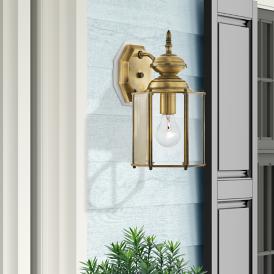 Outdoor Classics 13" High Antique Brass Outdoor Wall Light Outdoor Classics 13" High Antique Brass Outdoor Wall Light