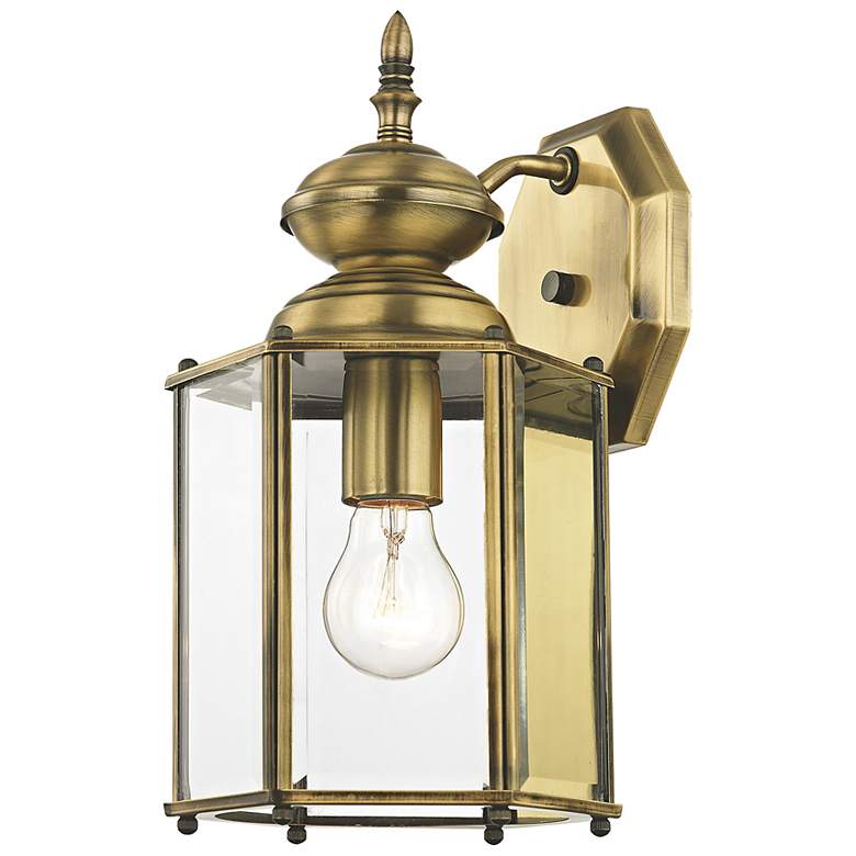 Image 7 Outdoor Classics 13" High Antique Brass Outdoor Wall Light more views