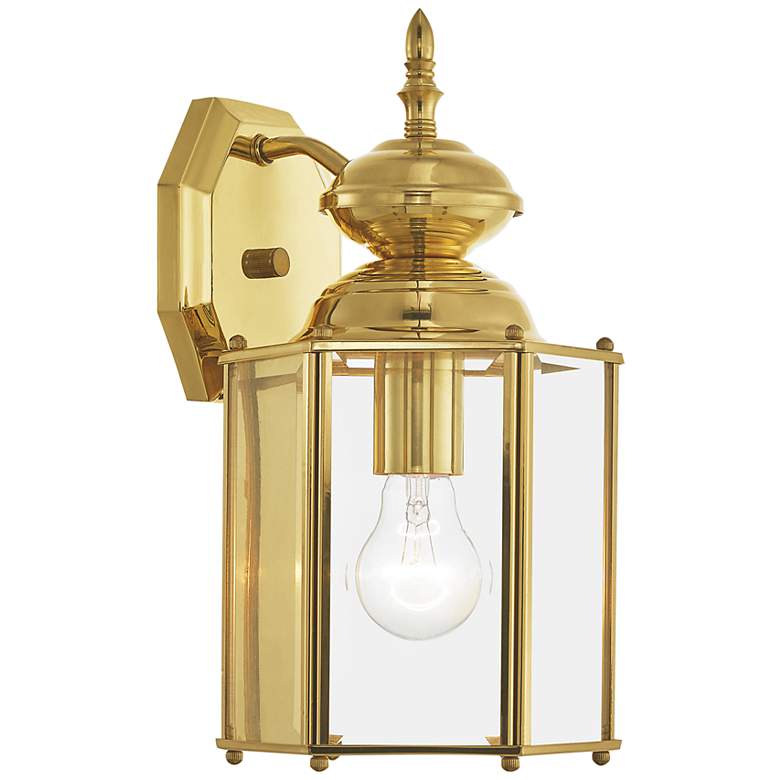Image 3 Outdoor Classics 13" High Polished Brass Outdoor Wall Light