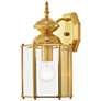 Outdoor Classics 13" High Polished Brass Outdoor Wall Light in scene
