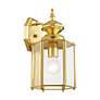 Outdoor Classics 13" High Polished Brass Outdoor Wall Light in scene