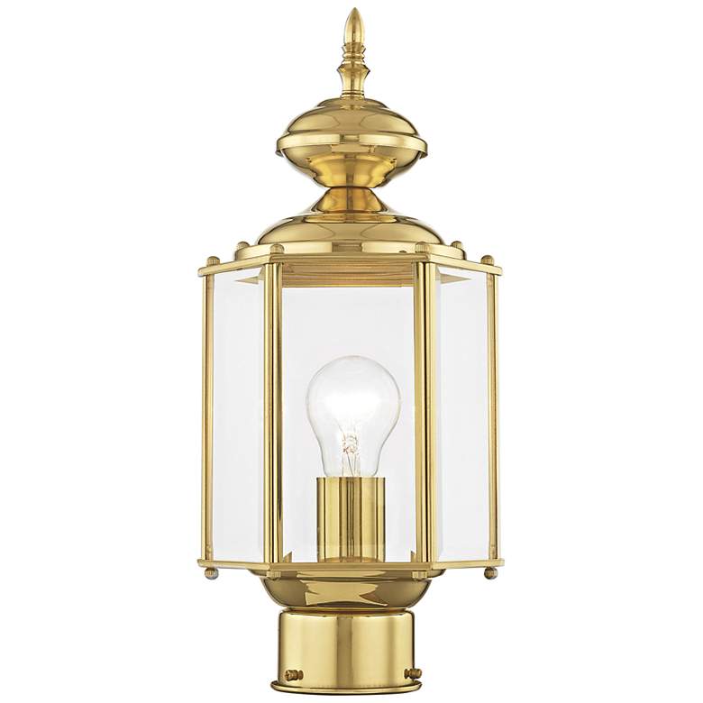Image 2 Outdoor Classics 14 1/2 inchH Polished Brass Outdoor Post Light