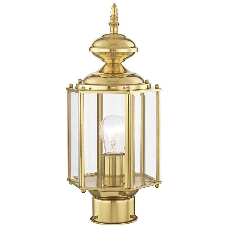 Image 4 Outdoor Classics 14 1/2"H Polished Brass Outdoor Post Light more views