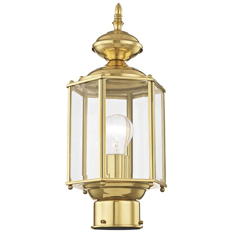 Image 5 Outdoor Classics 14 1/2"H Polished Brass Outdoor Post Light more views