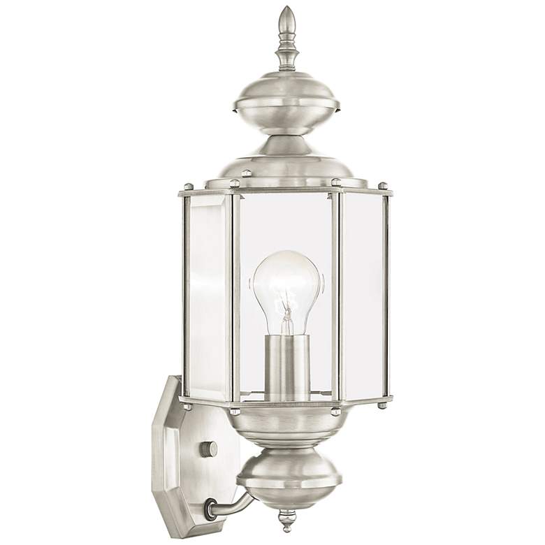 Image 3 Outdoor Classics 17" High Brushed Nickel Outdoor Wall Light