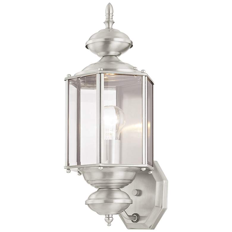 Image 7 Outdoor Classics 17" High Brushed Nickel Outdoor Wall Light more views