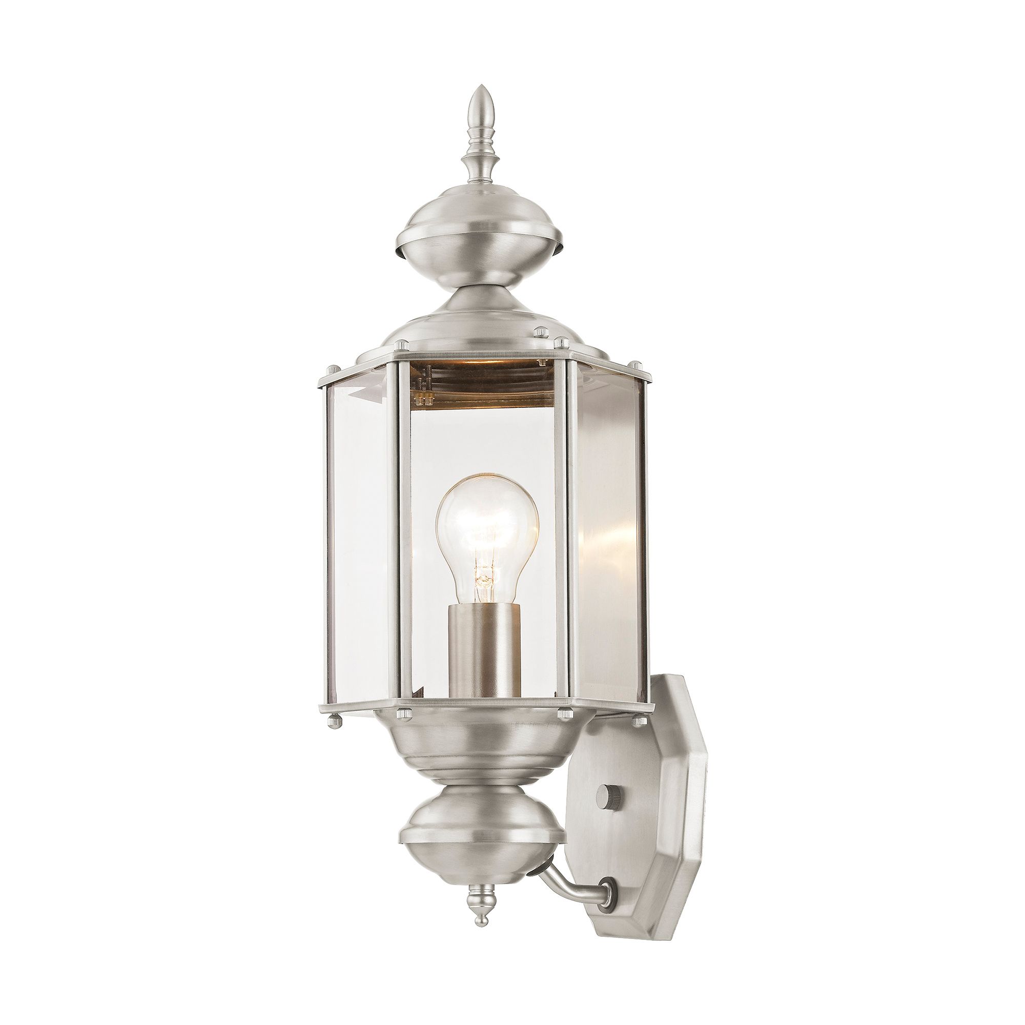 Outdoor Classics 17" High Brushed Nickel Outdoor Wall Light in scene