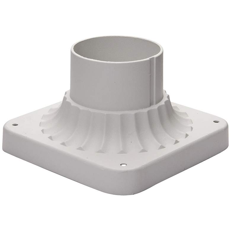 Image 1 Outdoor Essentials 5.75" Wide White Cast Pier Mount