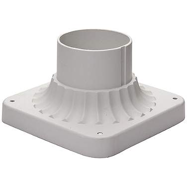 Outdoor Essentials 5.75" Wide White Cast Pier Mount