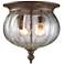 Outdoor Flush Mount Light in Weathered Bronze Finish