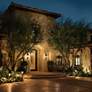 Casa Marseille&#8482; 21 1/2" High Black Outdoor Wall Light in scene