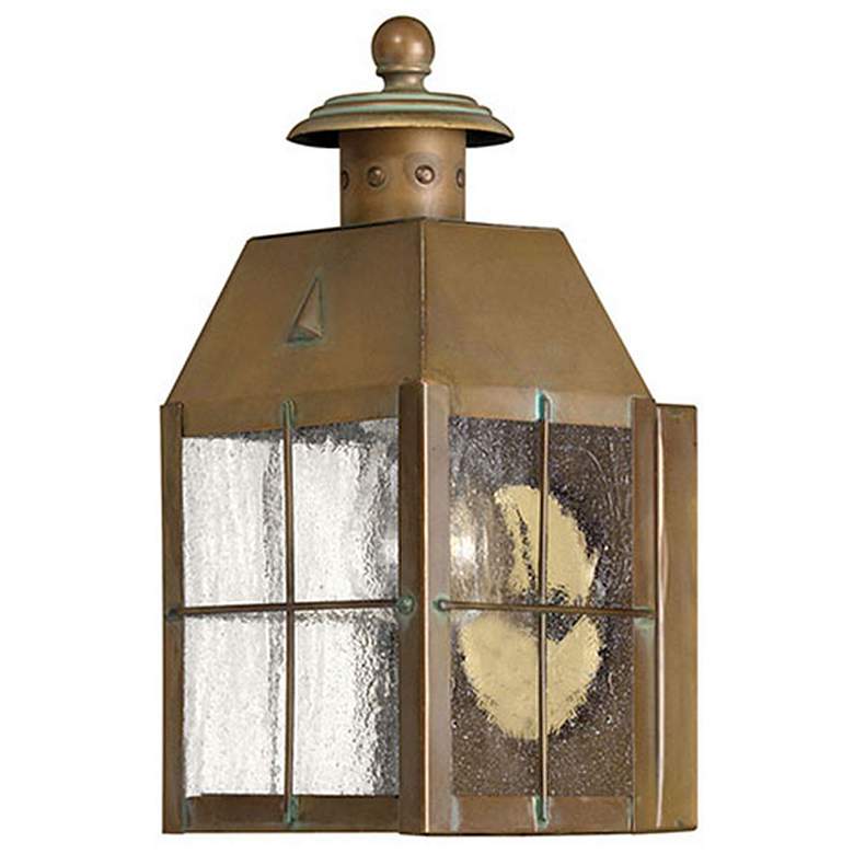 Image 1 Outdoor Nantucket-Small Wall Mount Lantern-Aged Brass