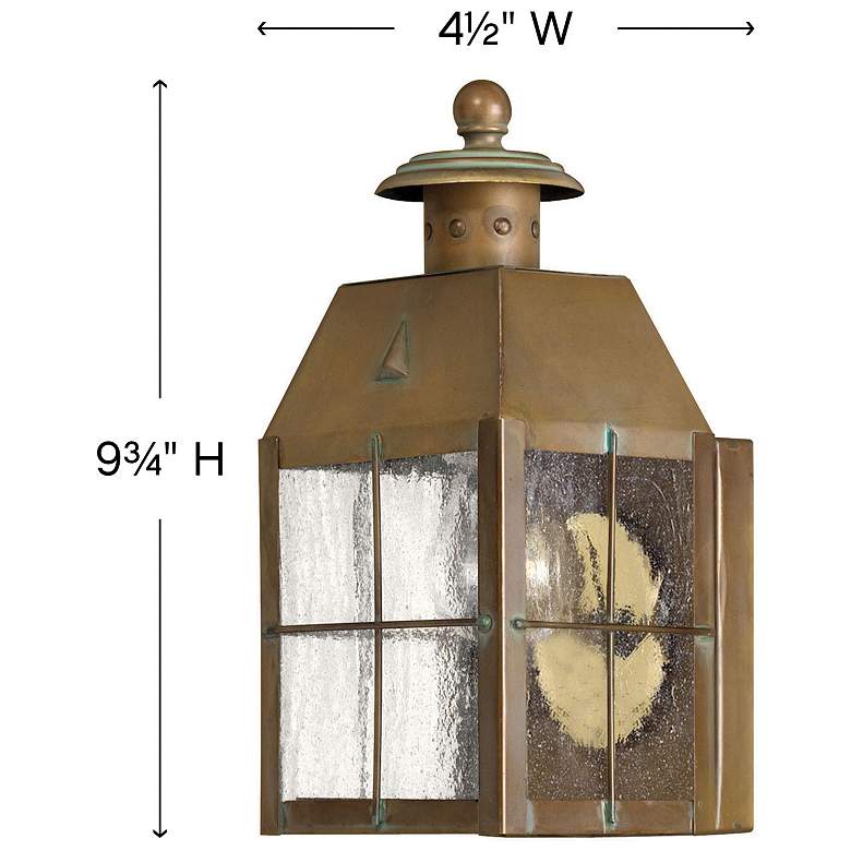 Image 4 Outdoor Nantucket-Small Wall Mount Lantern-Aged Brass more views