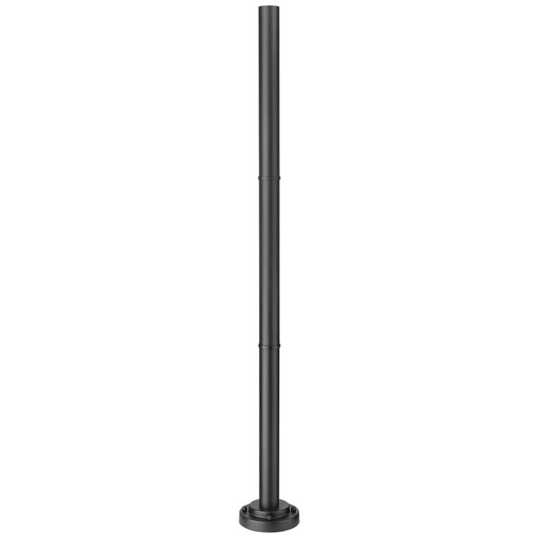 Image 1 Outdoor Post 75 3/4" High Black Outdoor Pole with Base