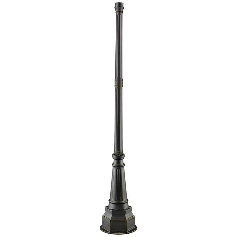 Image 1 Outdoor Post 84 1/4"H Oil-Rubbed Bronze Outdoor Pole w/ Base